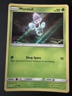 Morelull Holographic Pokemon Card - Detective Pikachu Set - 03/18 - Image 1