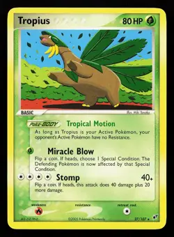 Tropius 27/107 Rare EX Deoxys Pokemon Card - Image 1