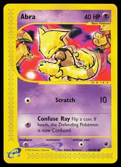 Abra 93/165 Common Expedition Pokemon Card - Image 1