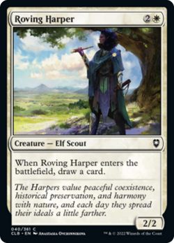 Roving Harper FOIL Commander Legends: Battle for Baldur's Gate NM CARD ABUGames - Image 1