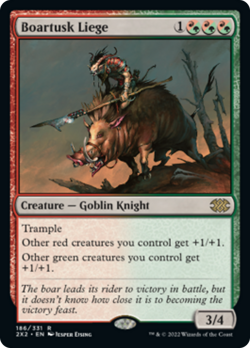 Boartusk Liege Double Masters 2022 NM Red Green Rare MAGIC MTG CARD ABUGames - Image 1