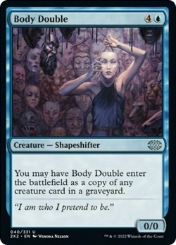 Body Double Double Masters 2022 NM Blue Uncommon MAGIC GATHERING CARD ABUGames - Image 1