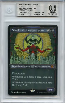 2022 MINT SHEOLDRED, THE APOCALYPSE Textured Foil BGS 8.5 B++ DMU MTG - Image 1