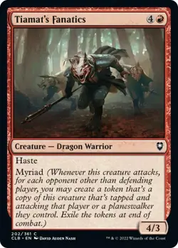 Tiamat's Fanatics FOIL Commander Legends: Battle for Baldur's Gate NM ABUGames - Image 1