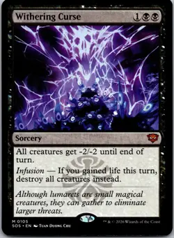 Withering Curse 105 Mythic Secrets of Strixhaven Magic: The Gathering Near Mint - Image 1