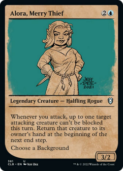 Alora Merry Thief Showcase FOIL CMDR Legends Baldurs Gate NM - Image 1
