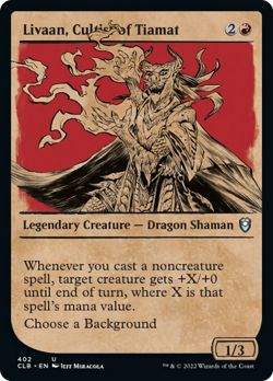Livaan Cultist of Tiamat Showcase FOIL CMDR Legends Baldurs Gate NM - Image 1