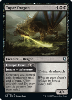 Topaz Dragon / Entropic Cloud FOIL CMDR Legends Baldurs Gate NM - Image 1