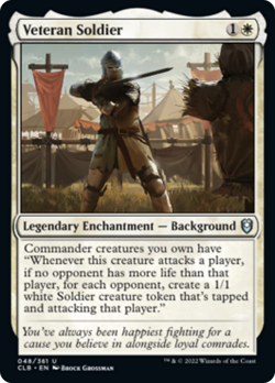 Veteran Soldier FOIL Commander Legends: Battle for Baldur's Gate NM ABUGames - Image 1