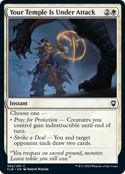 Your Temple Is Under Attack FOIL Commander Legends: Battle for Baldur's Gate NM - Image 1