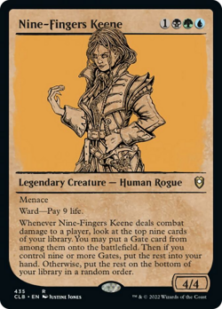Nine-Fingers Keene Showcase FOIL CMDR Legends Baldurs Gate NM - Image 1