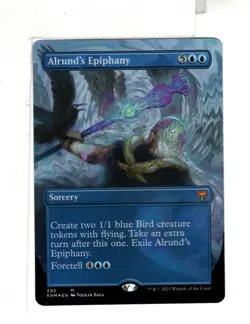 MTG SkeenAB Alrund's Epiphany BORDERLESS FOIL from Kaldheim. NM. - Image 1
