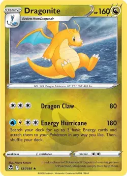 Dragonite 131/195 Holo Rare LP - Pokemon TCG Sword&Shield Silver Tempest SIT - Image 5