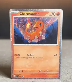 Pokemon Charmander #047 Cosmos Holo Black Star Promo:SV 151 Poster Collection 🔥 - Image 1