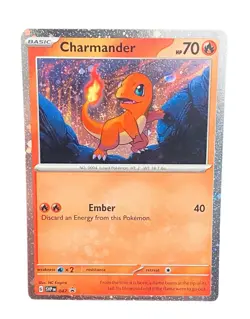 Pokemon Charmander #047 Cosmos Holo Black Star Promo:SV 151 Poster Collection 🔥 - Image 2