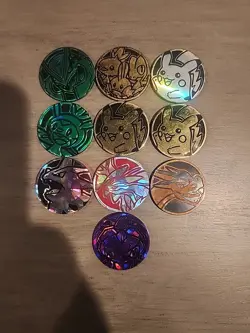 Pokemon Coin Lot - 10 Assorted Pokemon Collectible Coins - Image 1