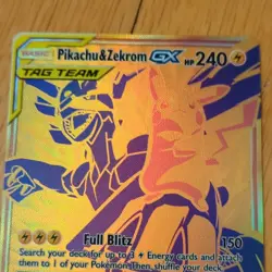 Pokemon TCG Pikachu & Zekrom GX SM168 TAG TEAM Full Art Holo Promo HP 240 Eng - Image 4