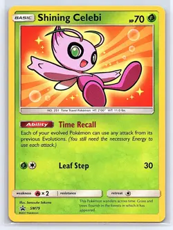 Shining Celebi - SM79 Holo Promo Sun & Moon Promo Pokemon Holo Near Mint - Image 1