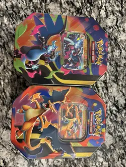 Pokemon TCG Mega Charizard EX Tin Set X & Y Sealed New (2 Tins) - Image 3