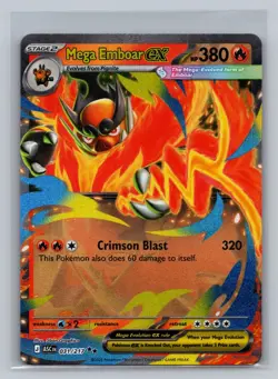 Mega Emboar ex 031/217 Double Rare ME: Ascended Heroes Pokemon NM - Image 1