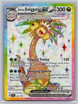 Alolan Exeggutor ex 225/191 Ultra Rare Surging Sparks Pokemon Near Mint - Image 1