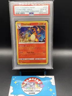 Pokemon Charizard Cracked Ice Holo 025/185 Deck Exclusives PSA 10 2020 English - Image 1