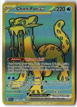 Chien-Pao ex ⭐ 242/091 Holo Hyper Rare Paldean Fates 2024 Pokemon NM/LP - Image 1