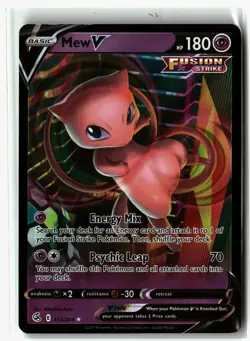 Mew V ⭐ 113/264 Holo V Rare Fusion Strike 2021 Pokemon NM - Image 1