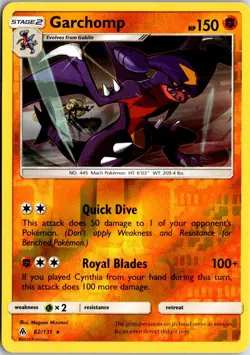 Garchomp 62/131 Holo R Forbidden Light Pokemon Reverse Holo NM/M - Image 1