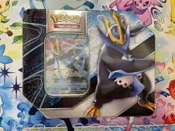 Pokemon TCG V Strikers Empoleon V Tin-5 Booster Packs Full Shrink Wrap Sealed - Image 1