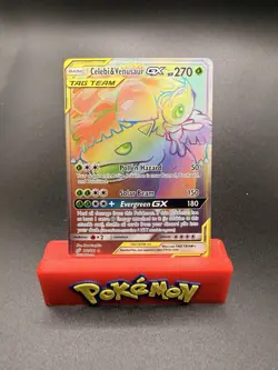 Celebi & Venusaur GX (Secret) 182/181 Sm-Team Up Holo NM Pokemon Rare - Image 1
