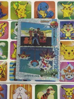 Pokemon Pikachu HOLO Vintage Pocket Monsters Prism Sticker 1998 Bandai Ninetndo - Image 3