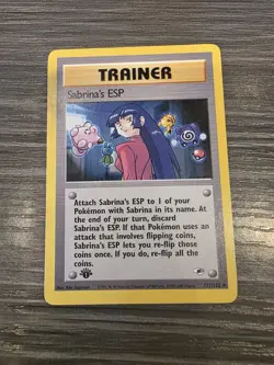 NM/ MINT! 2000 POKEMON GYM HEROES #117 SABRINA'S ESP 1ST EDITION - Image 1