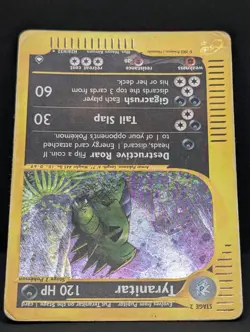 Tyranitar H28/H32 Aquapolis Holo Ultra Rare Pokemon TCG Nintendo e-reader HP - Image 4