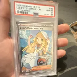 Pokemon 2025 Lillie's Determination 169/132 ME01 Holo Ultra Rare PSA 10 - Image 1