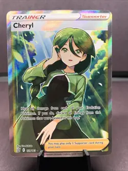 Pokemon TCG Cheryl Full Art Ultra Rare Holo Trainer 159/163 Swsh05 Battle Styles - Image 1