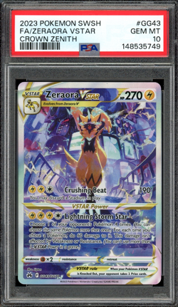 PSA 10 Gem Mint Zeraora VSTAR SWSH Crown Zenith GG43/GG70 Pokemon - Image 1