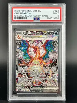 2023 POKEMON OBSIDIAN FLAMES SIR CHARIZARD EX 223/197 PSA 9 - Image 1