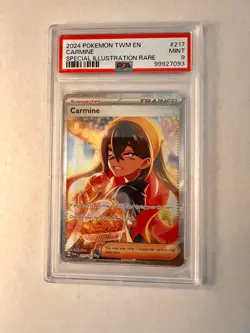 CARMINE 2024 POKEMON TWILIGHT MASQUERADE 217/167 SPECIAL ILLUSTRATION RARE PSA 9 - Image 1