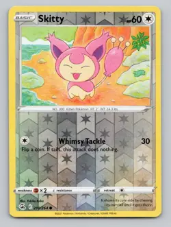 Reverse Holo Skitty #210/264 Common SWSH08: Fusion Strike Pokemon - Image 1