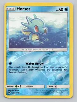 Reverse Holo Horsea #29/147 Common SM - Burning Shadows Pokemon - Image 1