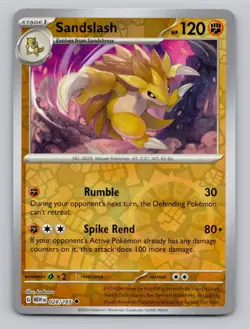 Reverse Holo Sandslash #028/165 Uncommon SV: Scarlet & Violet 151 Pokemon - Image 1