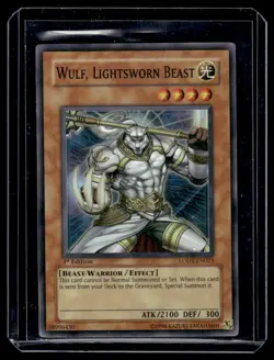 Wulf, Lightsworn Beast Played Super Rare 1st Edition #LODT-EN023 2008 Yugioh - Image 1