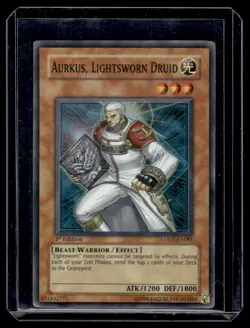 Aurkus, Lightsworn Druid Played Super Rare 1st Edition #LODT-EN081 2008 Yugioh - Image 1