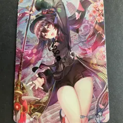 Goddess Story 10M04 - LP Card - LP-4 Raised Foil Card - Hu Tao - Genshin - RARE! - Image 1