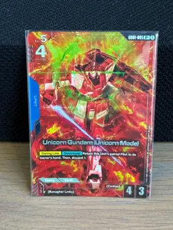 Unicorn Gundam (Unicorn Mode) Foil GD01-005 R+ NM Gundam TCG Card Game - Image 1