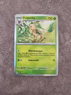 holo Folipurba PRE 005 / 131 Prismatische Entwicklungen Leafeon pokemon karte - Image 1