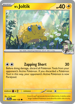 N's Joltik 049/159 Common Journey Together Pokemon NM - Image 1