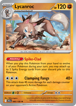Lycanroc 085/159 Rare Journey Together Pokemon NM - Image 1
