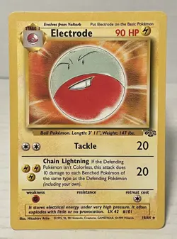 Pokemon TCG Electrode Jungle 18/64 Unlimited Regular Rare Vintage Card WOTC NM - Image 1